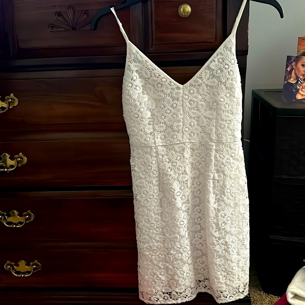 White Mini Sundress - Abercrombie and Fitch